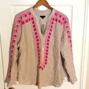 JCrew Embroidered Tunic